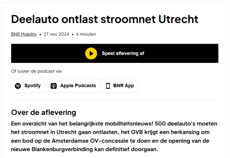 deelauto ontlast utrecht